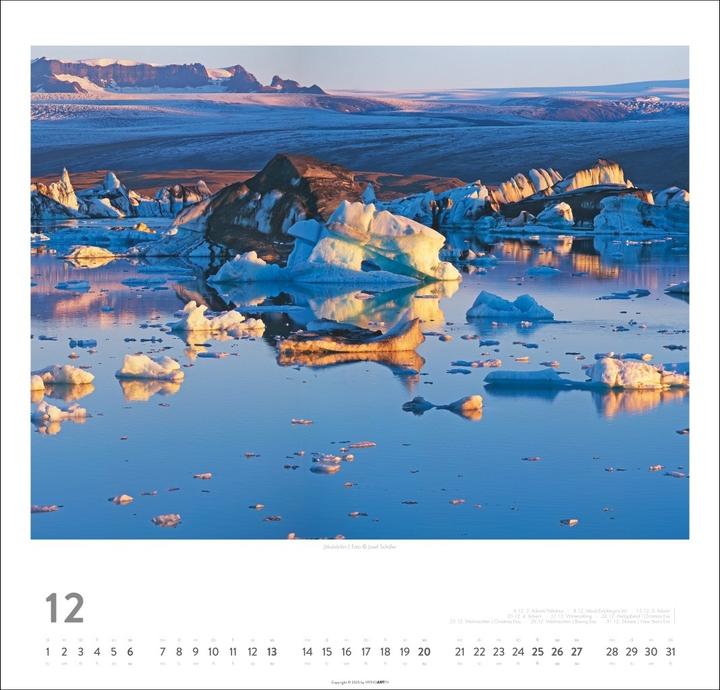 Produktbild Island Kalender 2026 - Insel aus Feuer und Eis (48 x 46 cm, Deutsch)