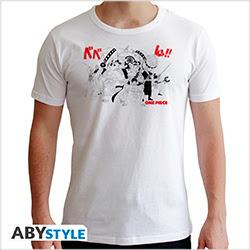 ABYstyle One Piece T-Shirt (M) Man White: Full Crew (M)