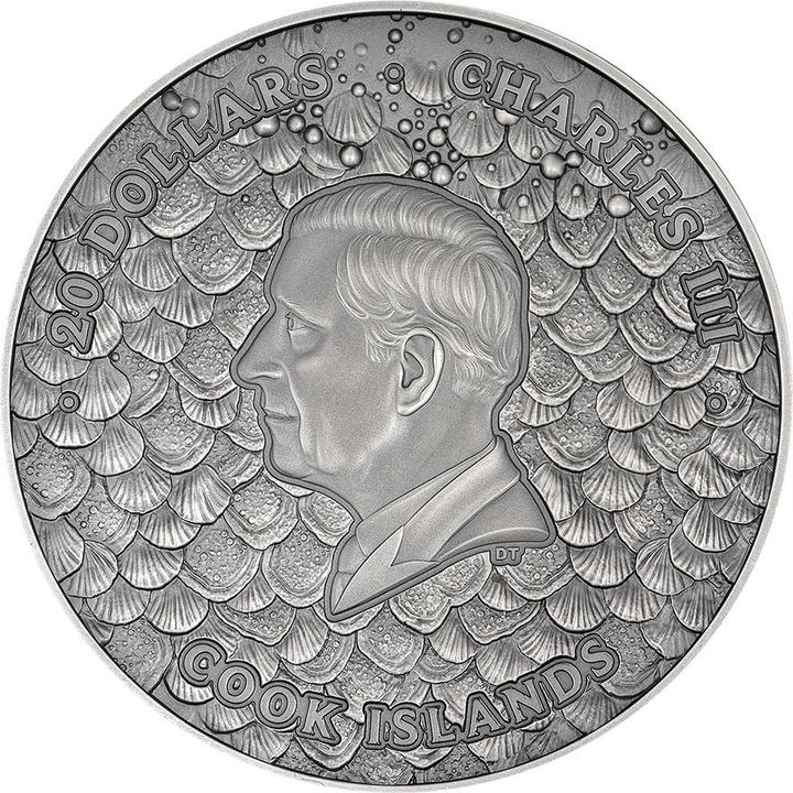 Actual product image CIT Coin Invest Silber Underwater Fantasy – Sea Monster 3 oz - Antik Finish 2025 (999, 2025)
