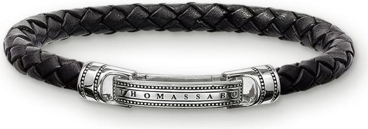 Thomas Sabo Armband (22 cm, Silber, Leder)