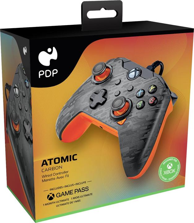 Image du produit PDP Contrôleur filaire Atomic Carbon XBOX Series X (Xbox One X, Xbox Series S, Xbox Series X, PC, Xbox One S)