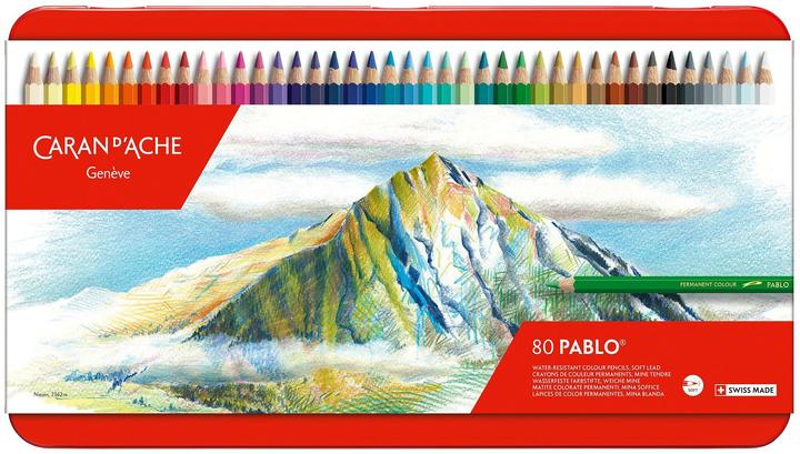 Caran d'Ache Pablo Metallschachtel (Multicolore, 80 x)