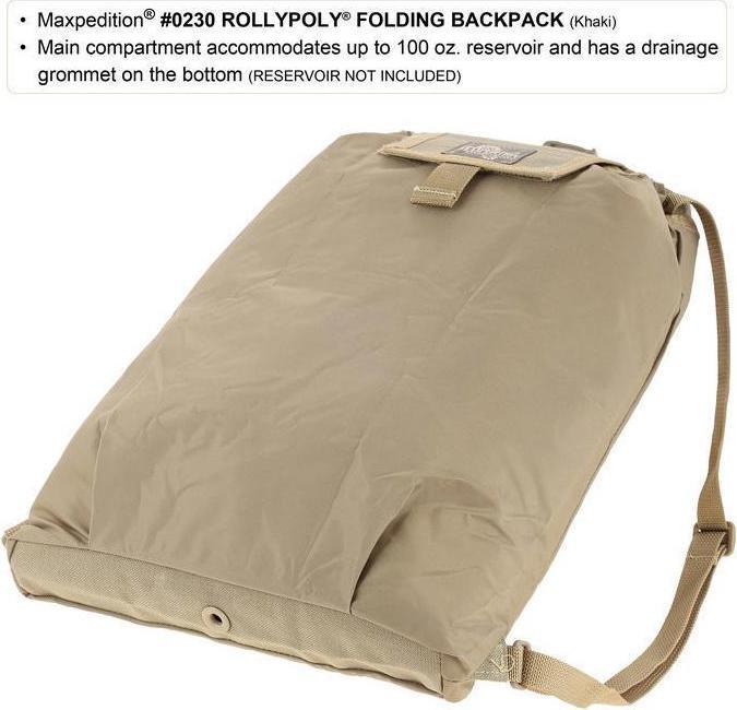 Actual product image Maxpedition Rollypoly Folding Backpack