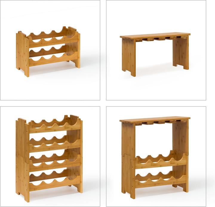 Produktbild Relaxdays Bambus (50 x 24 x 84 cm, 16 Fl.)