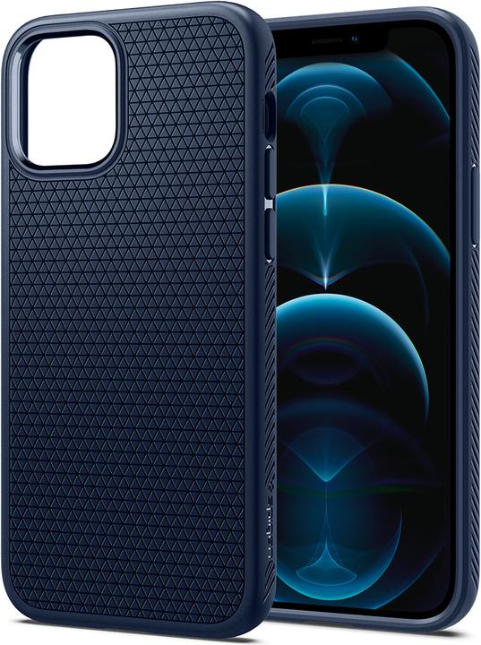Produktbild Spigen ACS02250 Handy-Schutzhülle 15,5 cm (6.1" ) Cover Navy (Apple iPhone 12 Pro, Apple iPhone 12)