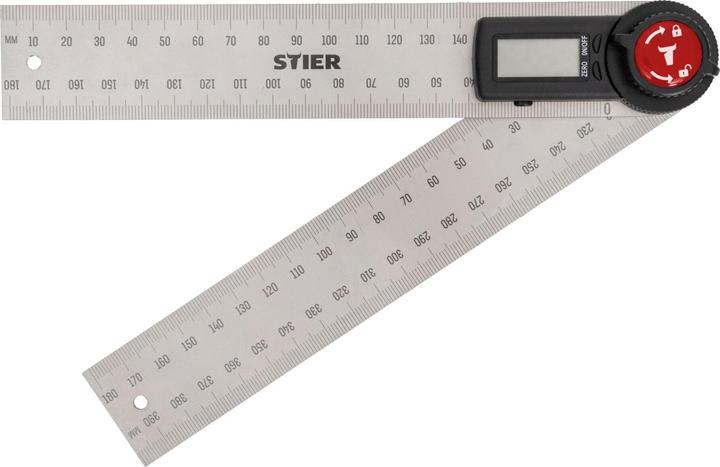 Produktbild Stier Digitaler Winkelmesser SDW 200 LCD-Display ±0,3° rostfreier Stahl 200 mm