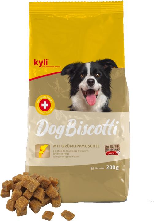 Kyli DogBiscotti mit Grünlippmuschel (Welpe + Kitten, Adult, Senior, Junior, 1 Stk., 210 g)