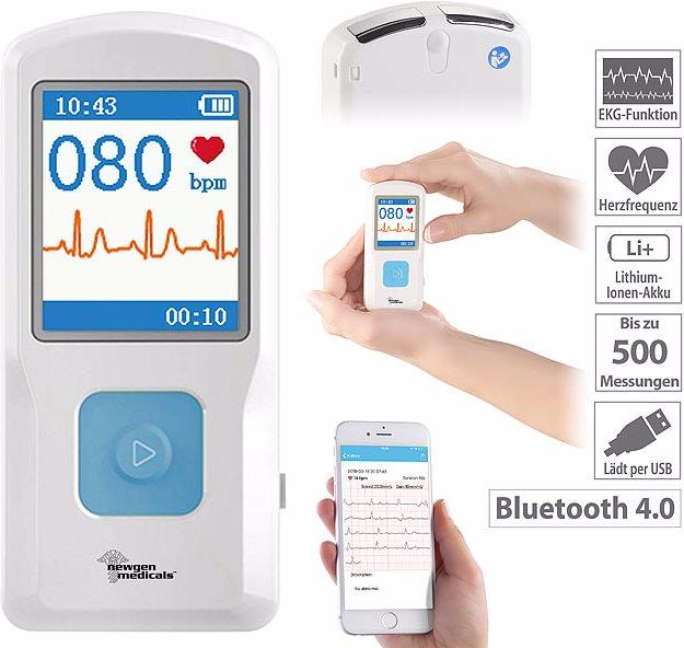 Produktbild Newgen medicals Mobiles EKG-Messgerät mit Bluetooth, App & PC-Software