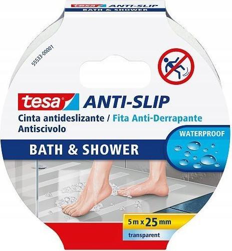 Immagine prodotto tesa Anti-Rutschband Bad & Dusche Transparent 5 m x 25 mm | Ideal Rutschfestes Klebeband Für Badezi (25 mm)