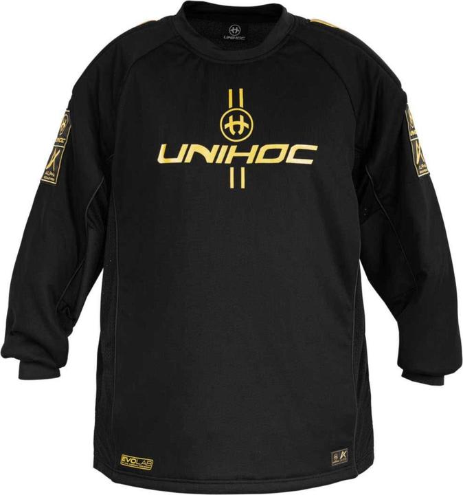 Unihoc Goalie Sweater Alpha EVOLAB schwarz/gold-L (L)