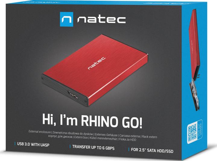 Actual product image Natec Rhino GO HDD / SSD Enclosure 2.5 inch (2.5")
