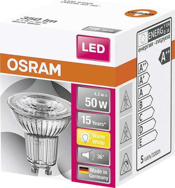 Actual product image Osram LED Star (GU10, 4.30 W, 350 lm, 1 x, F)