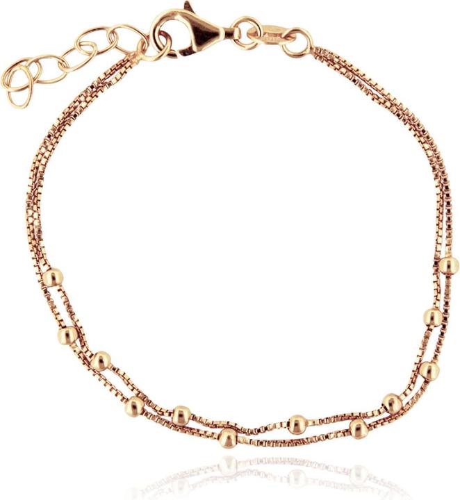 Immagine prodotto Leyda Palla a bracciale (19 cm, placcato oro 750 / oro 18 K, Argento 925)