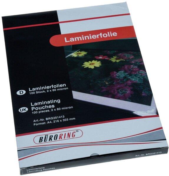 Immagine prodotto Büroring Buste di laminazione A4 80my PU=100 pezzi (A4, 100 Pezzo/i, 80 µm)