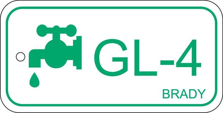 Image du produit Brady B-7527, Panneau en polypropylène, Energy Source Tag - Glycol, 75 x 38mm, vert sur blanc, inscription