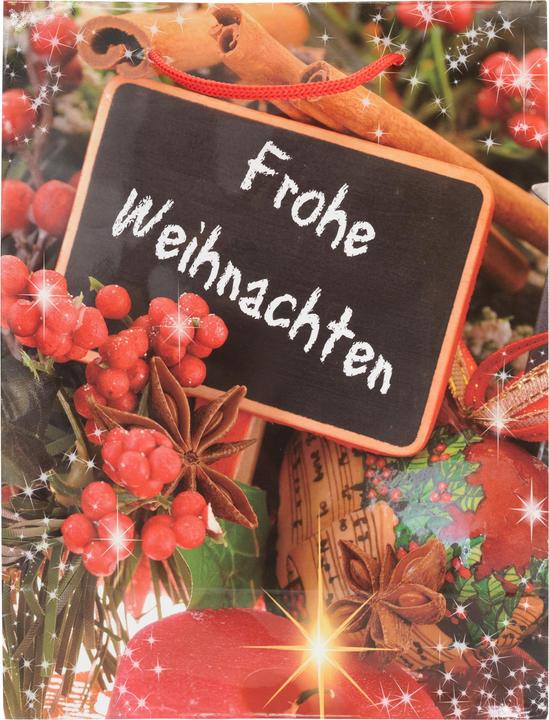 Produktbild Idena Geschenktasche Weihnachten glänzend classic mehrfarbig 33x10x41cm 5fach sortiert (Geschenktüte, 5 x)