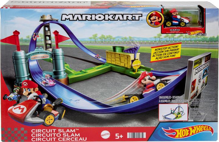 Actual product image Hot Wheels Mario Kart Circuit Slam Race Track
