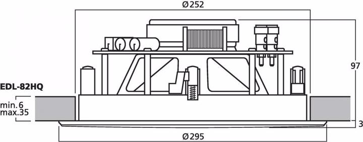 Produktbild Monacor ELA-HQ-Wand -Deckenlautsprecher 100V 30W (1 Stk.)