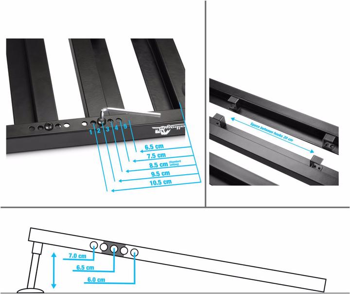 Actual product image Palmer Audio PEDALBAY® 60 L Variable Pedalboard (Instrument foot pedal)