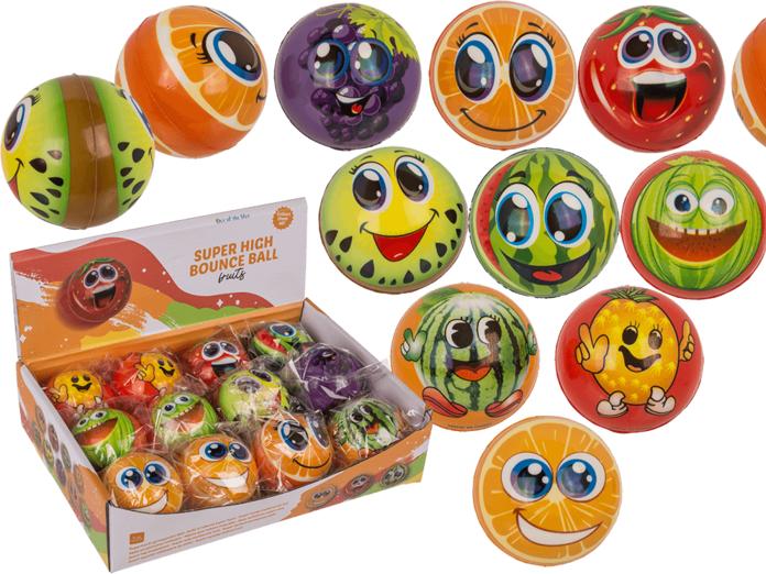 Actual product image Out of the blue Rubber bouncy ball assorted fruits