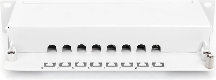 Immagine prodotto Digitus CAT 6 Patch Panel schermato a 8 porte RJ45 8P8C LSA 1U 25,4cm 10inch Rack Mount Colore Grigio RAL