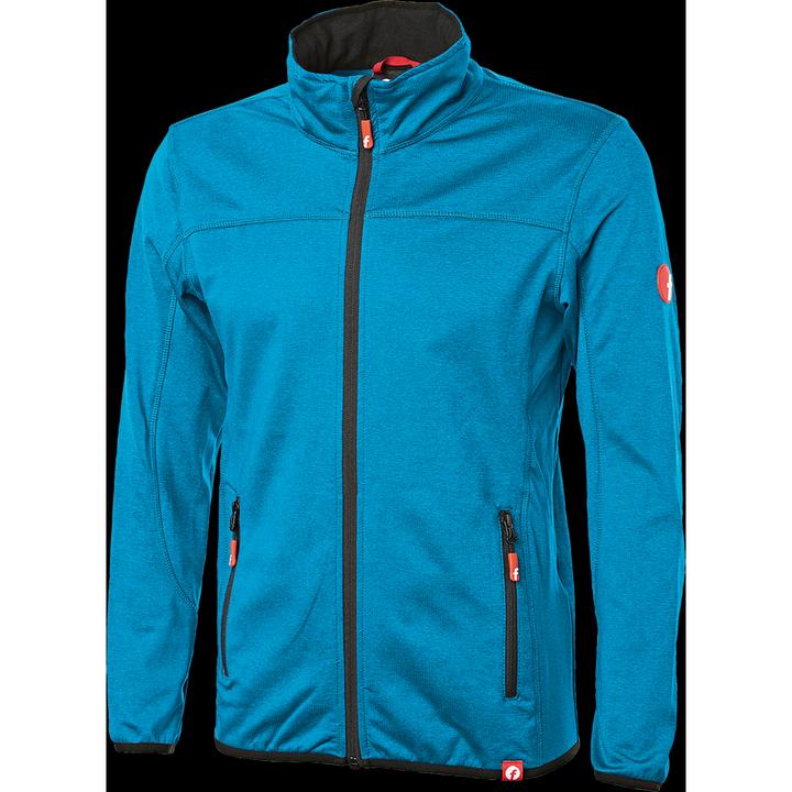 Magni Tech-Fleecejacke türkis/schwarz meliert Gr. L Fortis Elements (L)