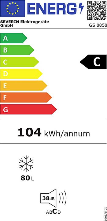Energie-Label Severin GS8858000 (Freistehend, 80 l)