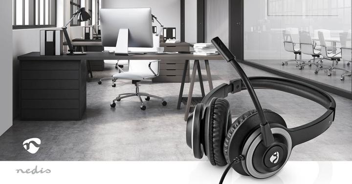 Produktbild Nedis PC Headset On-Ear, Stereo - Black (Kabelgebunden, USB-A)