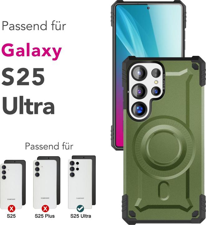 Image du produit Nalia Granite - Armor Panzer Hülle mit MagSafe Ring und Ständer - Military Hardcase (Samsung Galaxy S25 Ultra)