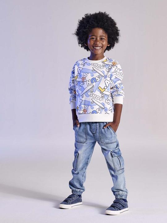 Immagine prodotto Vertbaudet Jungen Sweatshirt mit Skater-Print und Recycling-Polyester (86)