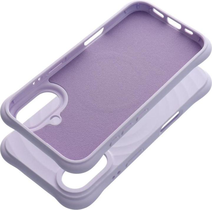 Actual product image OEM Back panel cover Silicone Zephyr Mag Cover compatible with MagSafe do IPHONE 16 lilac (Apple iPhone 16)