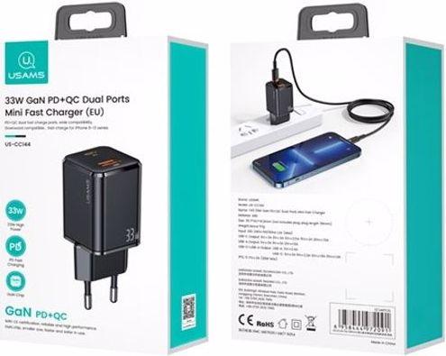 Productafbeelding Usams 33W Dubbele Poorten GaN Mini Snelle Lader (33 W)