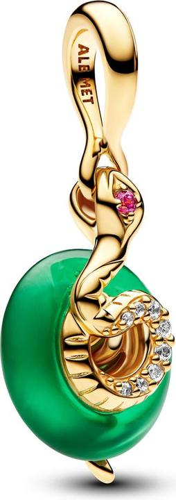 Produktbild Pandora Snake Green Murano Glass Dangle Charm (Metall, Vergoldet, Glas)