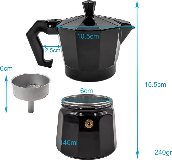Produktbild Intirilife Espressokocher Mokka-Kanne (3 T.)