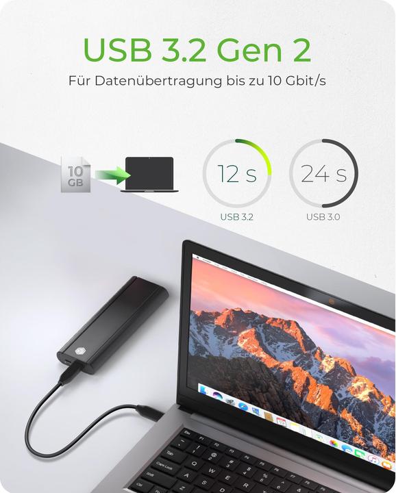 Produktbild Icy Box ICY BOX Gehäuse für 1x M.2 NVMe SSD,IB-1807MT-C31 (M.2)