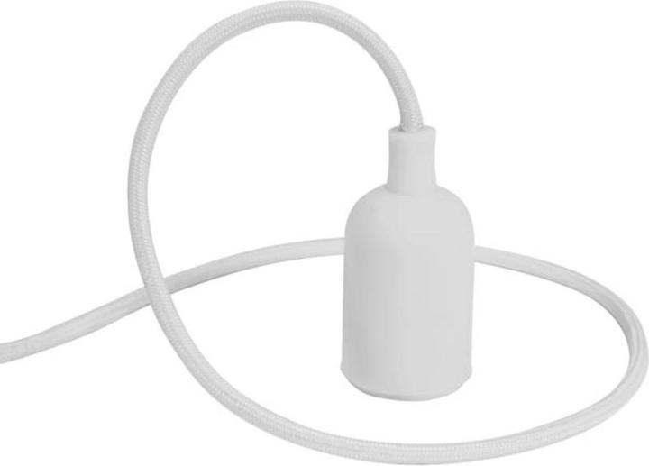 Immagine prodotto Vellight Lampada a sospensione di design con cavo tessile - Bianco (E27)