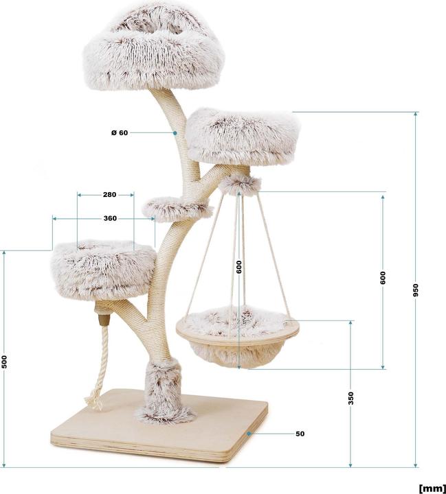 Actual product image Wiltec Fudajo (130 cm, Brown, Cream)