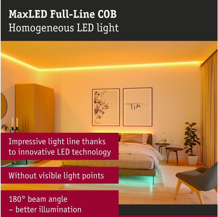 Image du produit Paulmann MaxLED 1000 Full-Line COB Stripe Set (RGBW, 150 cm, Intérieur)