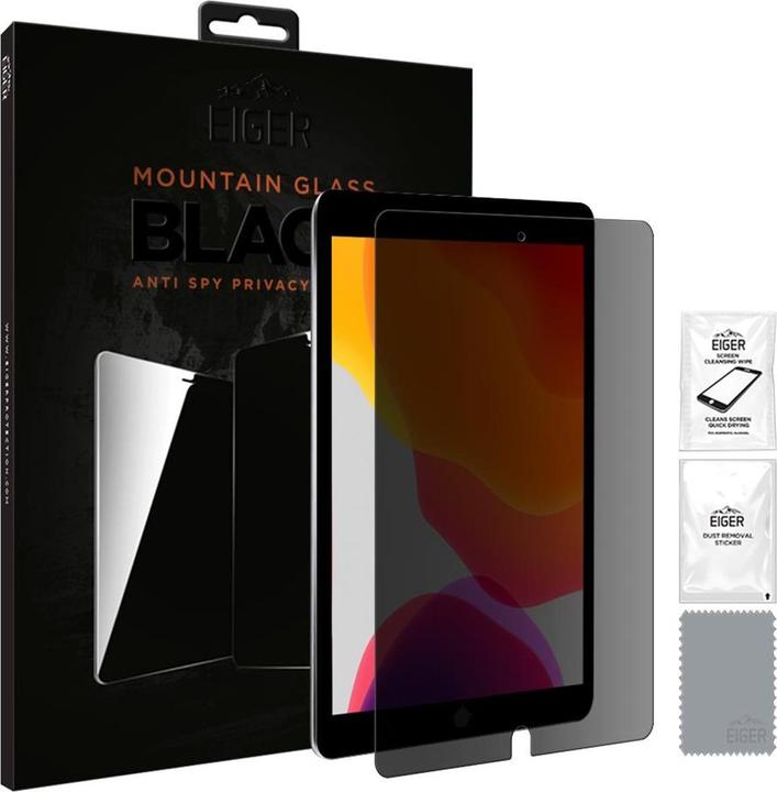 Actual product image Eiger Mountain Glass Black Tablet (1 Piece, iPad 10.2 (2020), IPad 10.2 (2021))