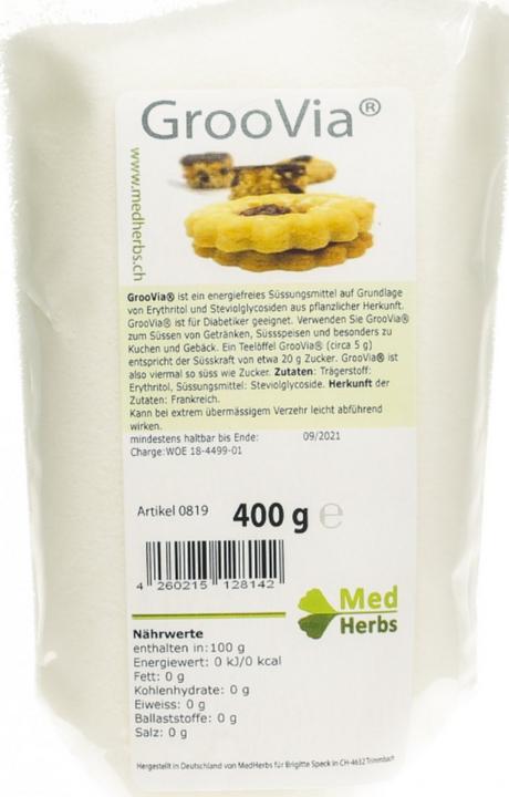 Produktbild GrooVia Süsspulver mit (Steviosid) SüssStoff (400 g)