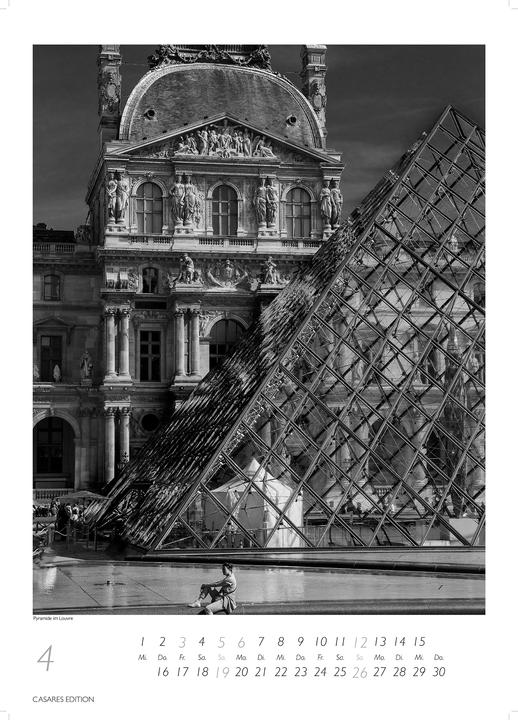 Produktbild Paris schwarz-weiss 2026 S 29x21cm (Kein Einband, Deutsch)
