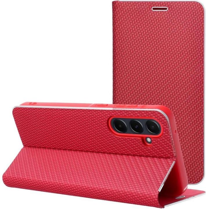 Immagine prodotto OEM Book case LUNA Book Carbon for Xiaomi Redmi 13C / POCO C65 red (Xiaomi Poco C65, Xiaomi Redmi 13C)