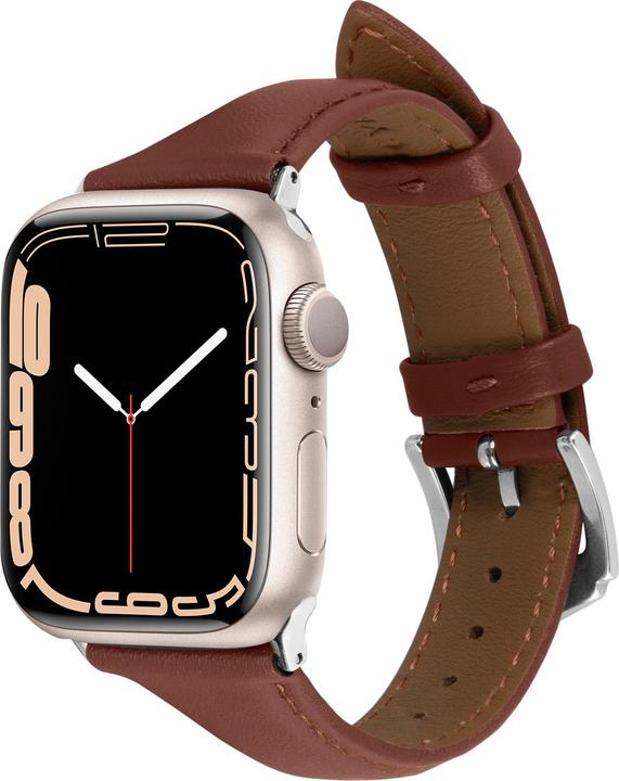 Image du produit Spigen Kajuk Apple Watch Bracelet en cuir 4/5/6/7/8 / SE 40/41 mm marron (38 mm, 40 mm, 41 mm, Cuir véritable)