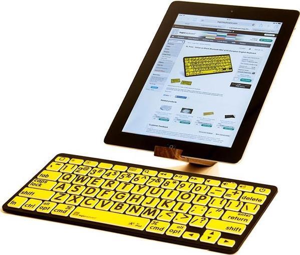 Actual product image Logickeyboard LKB-LPBY-BTON-EN Keyboard Bluetooth QWERTZ German Black (DE, Wireless)