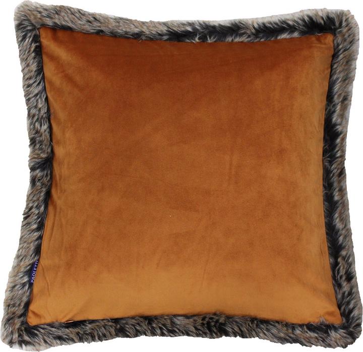Produktbild Riva Home Kiruna Kunstfell Edged Samt Style Quadrat Zierkissen Hülle (45 x 45 cm)