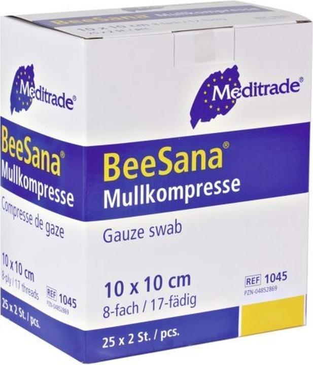 Meditrade Gazekompresse ohne RX 8-fach steril