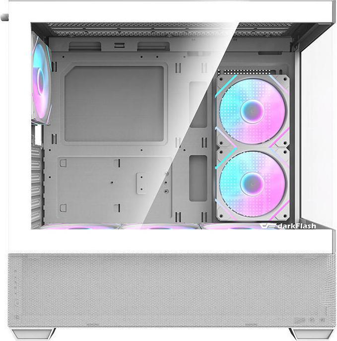 Actual product image Darkflash Tech Computer case DS900 AIR (white) + 7 ARGB fans (ATX)