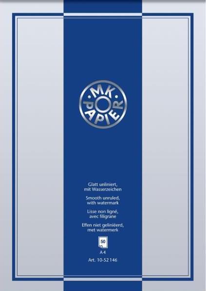 Produktbild Briefpapier mit Wasserzeichen MK Papier weiss DIN A4 80 g/qm 1 Block (1 Stk.)
