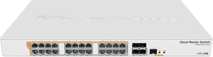 Actual product image MikroTik CRS328-24P-4S+RM Network Switch Managed L2/L3 Gigabit Ethernet (10/100/1000) Power over Ethernet (24 Ports)