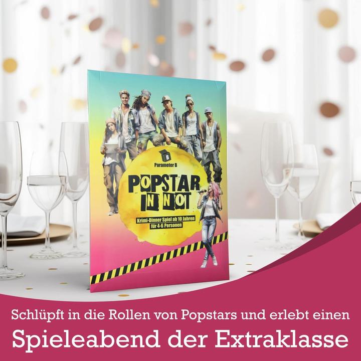 Actual product image Parameter B Popstar in distress - murder mystery dinner (German)